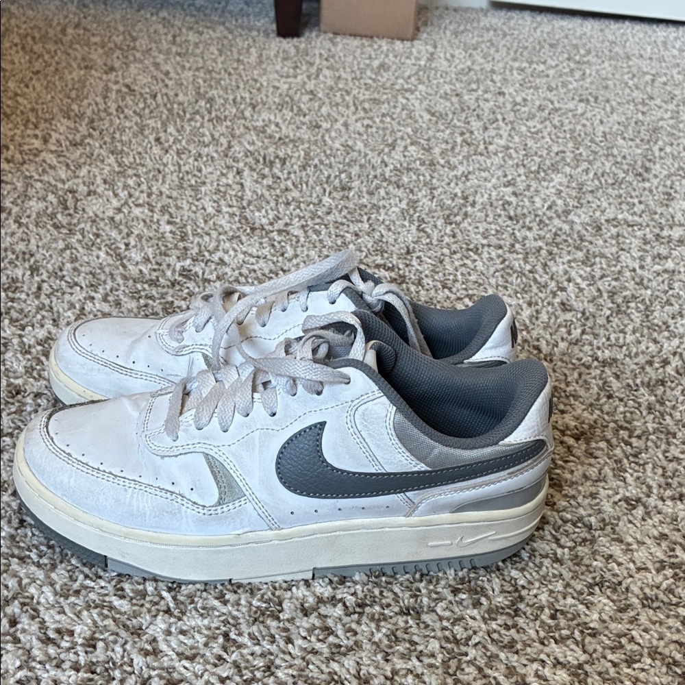 Nike White and Gray Casual Sneakers